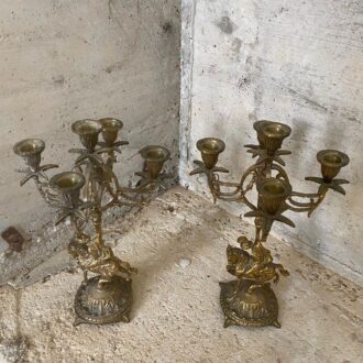 CANDELABRO GUERRERO ROMANO 5 BRAZOS 8 candelabros 5 brazos