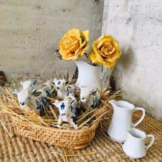 VAQUITAS LECHERAS DE PORCELANA HOLANDESA DELF 13 porcelana vacas1