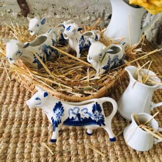 VAQUITAS LECHERAS DE PORCELANA HOLANDESA DELF 9 porcelana vacas5