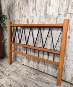Bedroomwood headboard Cabecero de metal y madera (triángulos)