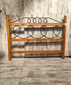 Bedroomwood headboard Cabecero de metal y madera (garabatos)