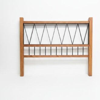 Wood and Wrought Iron Headboard
