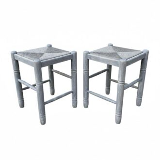 Taburetes Grises Shabby Chic