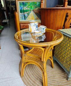 Terrace BAMBOO TABLE MESA VINTAGE BAMBU