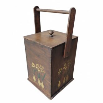 Antique Painted Wood Basket