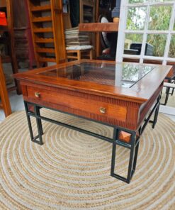 BedroomROUGHT AUXILIARY TABLE MESITA AUXILIAR MADERA Y FORJA