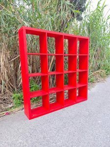 Red bookcase shelving – photo 2