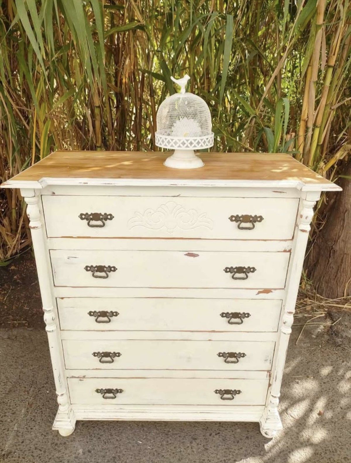 CÓMODA BLANCA SHABBY CHIC 1 CÓMODA BLANCA SHABBY CHIC