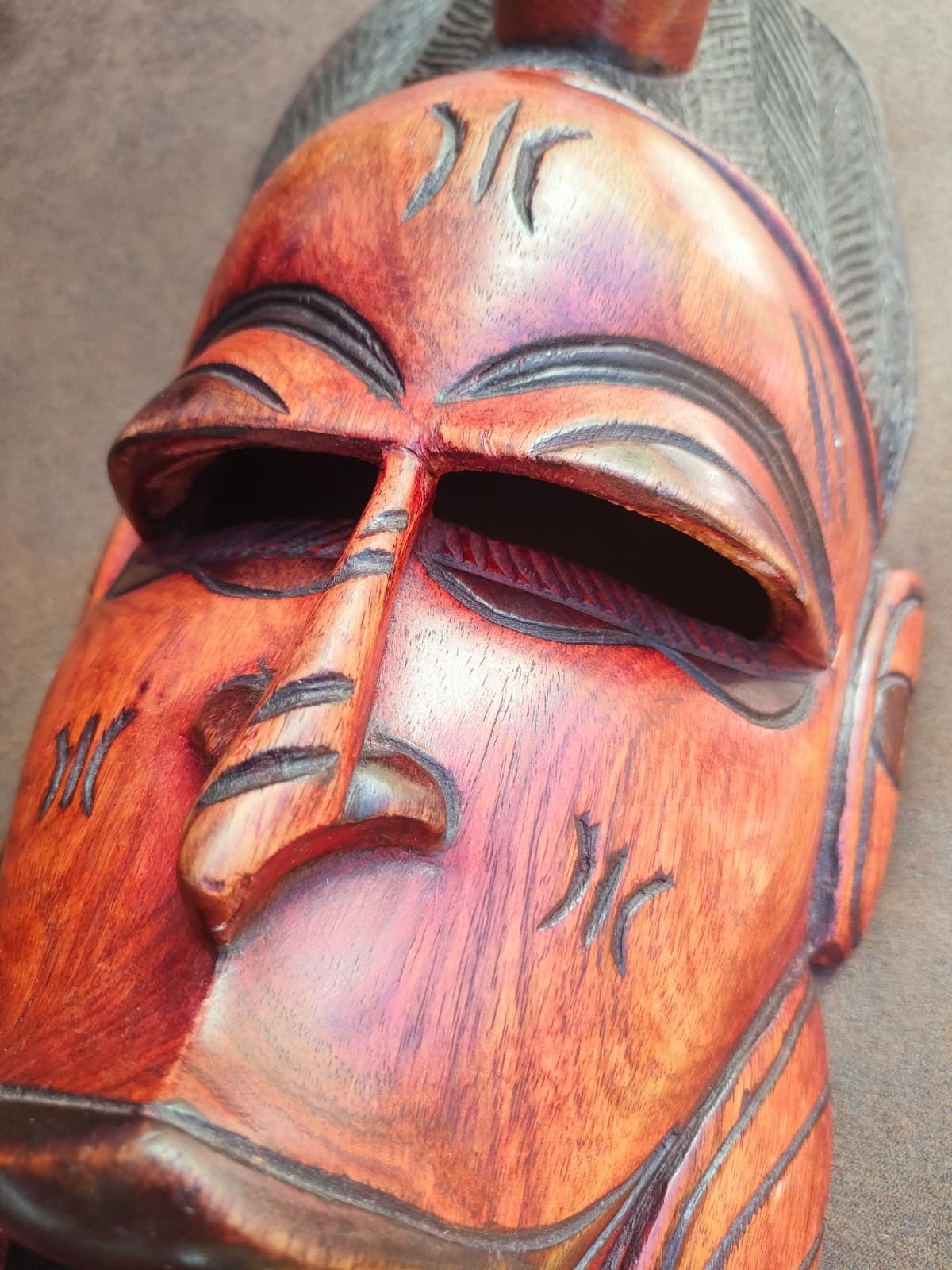 MÁSCARA AFRICANA CAOBA 3 MÁSCARA AFRICANA CAOBA - Imagen 3