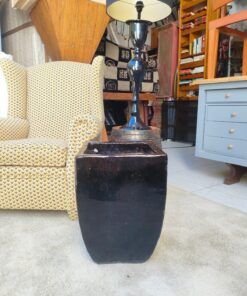 MACETERO CERÁMICA NEGRO