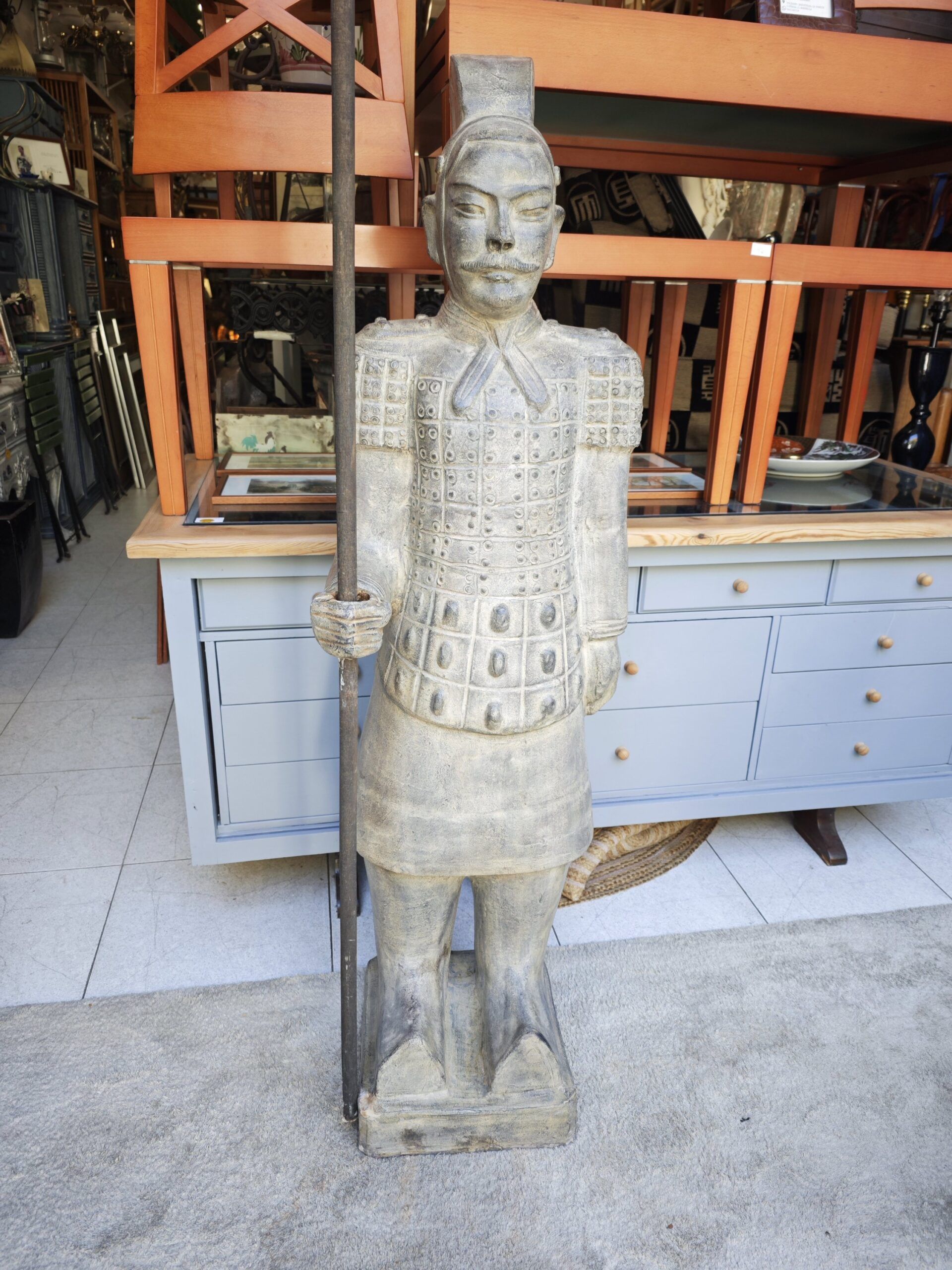 ESCULTURA GUERRERO XIAN TERRACOTA 150 CM 1 ESCULTURA GUERRERO XIAN TERRACOTA 150 CM