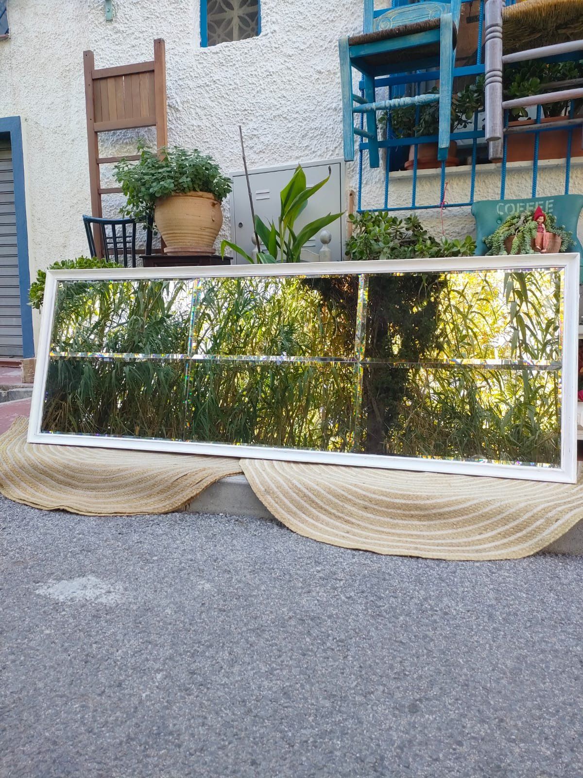 ESPEJO BLANCO BISELADO ESTILO SHABBY CHIC XL 4 ESPEJO BLANCO BISELADO ESTILO SHABBY CHIC XL - Imagen 4