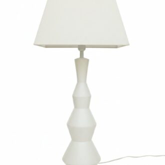 Lámpara de mesa blanca