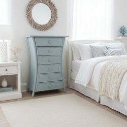 Sinfonier de madera y ratán azul 7 1000453393