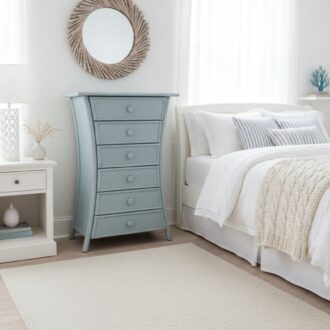 Sinfonier de madera y ratán azul 7 1000453393