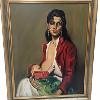 óleo sobre lienzo Maternidad