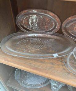 JUEGO De 7 BANDEJAS DE COCINA – FABRICADAS EN ITALIA 5 BANDEJAS CRISTAL PECES