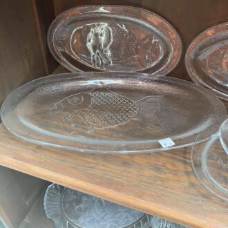 JUEGO DE 7 BANDEJAS DE COCINA – FABRICADAS EN ITALIA 5 BANDEJAS CRISTAL PECES