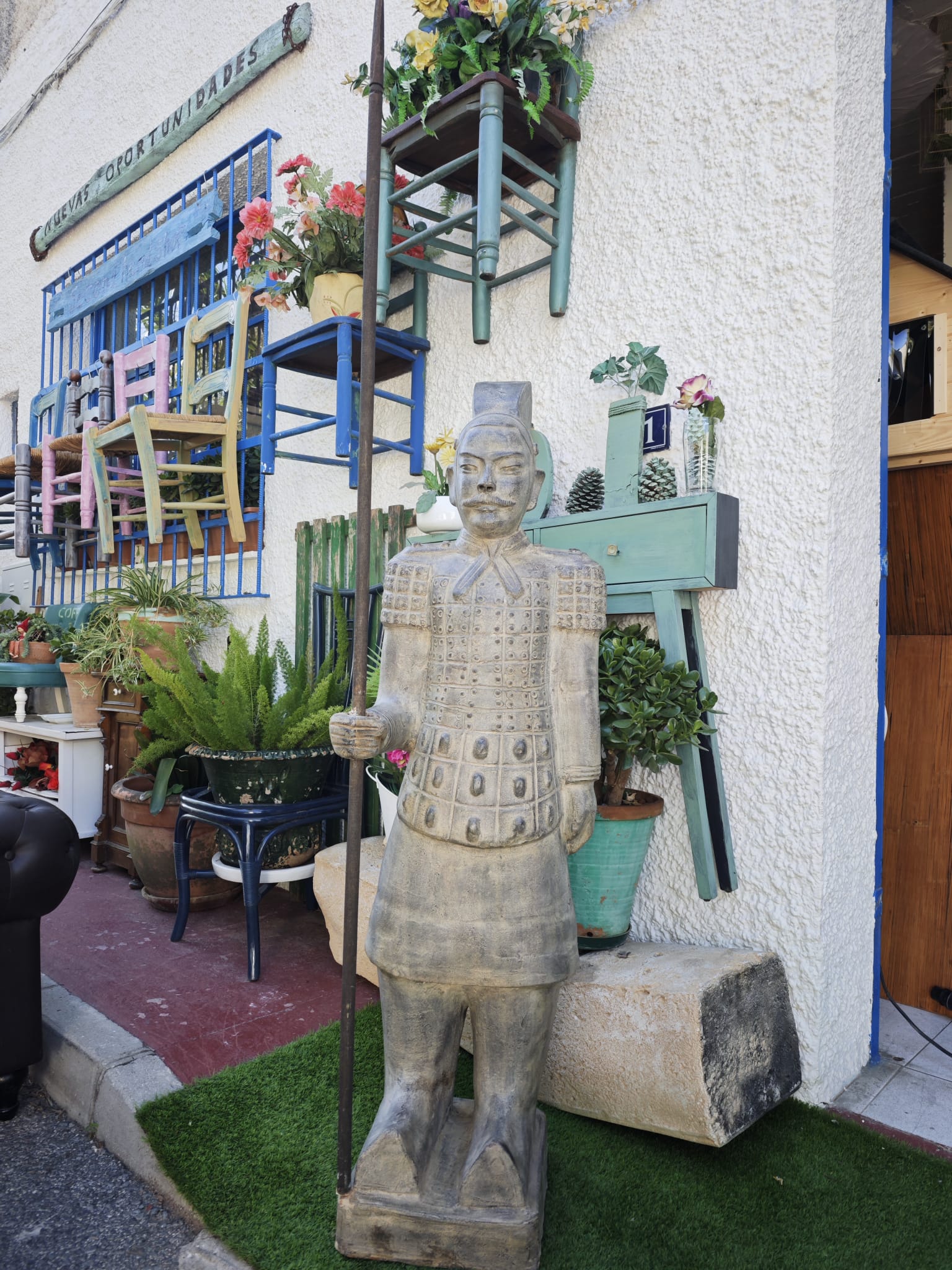 ESCULTURA GUERRERO XIAN TERRACOTA 150 CM 2 ESCULTURA GUERRERO XIAN TERRACOTA 150 CM - Imagen 2