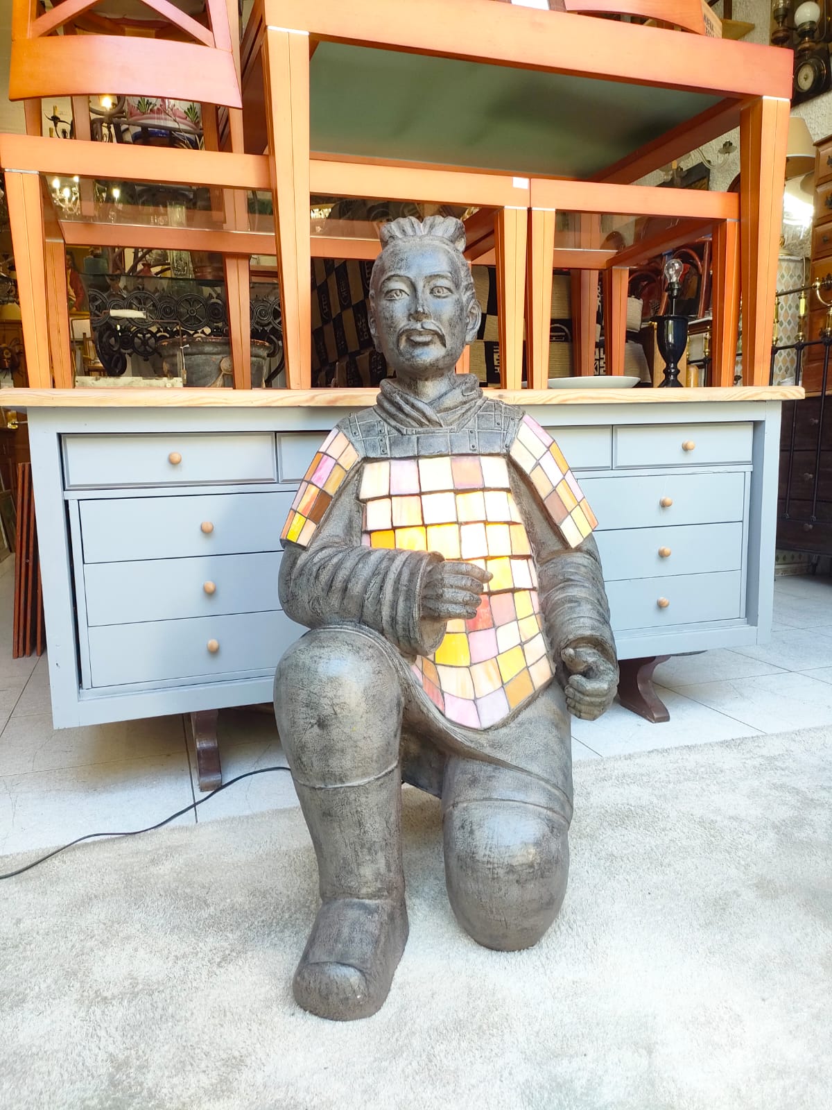 LÁMPARA SAMURAI GUERRERO TIFFANY 1 LÁMPARA SAMURAI GUERRERO TIFFANY