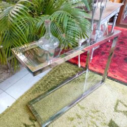 Consola vidrio y metal 7 consola silver aparador de diseno con estetica contemporanea2