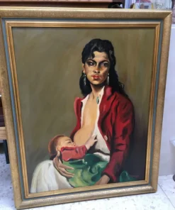 Óleo sobre lienzo enmarcado.