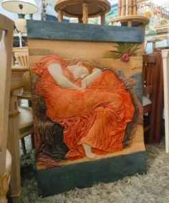 Cuadro en resina , inspirado en Frederic Leighton. Medidas: 103 cm alto × 76 cm ancho.