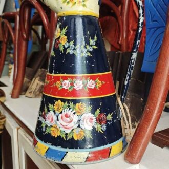 Jarra metálica vintage 3 jarra metálica vintage pintada a mano