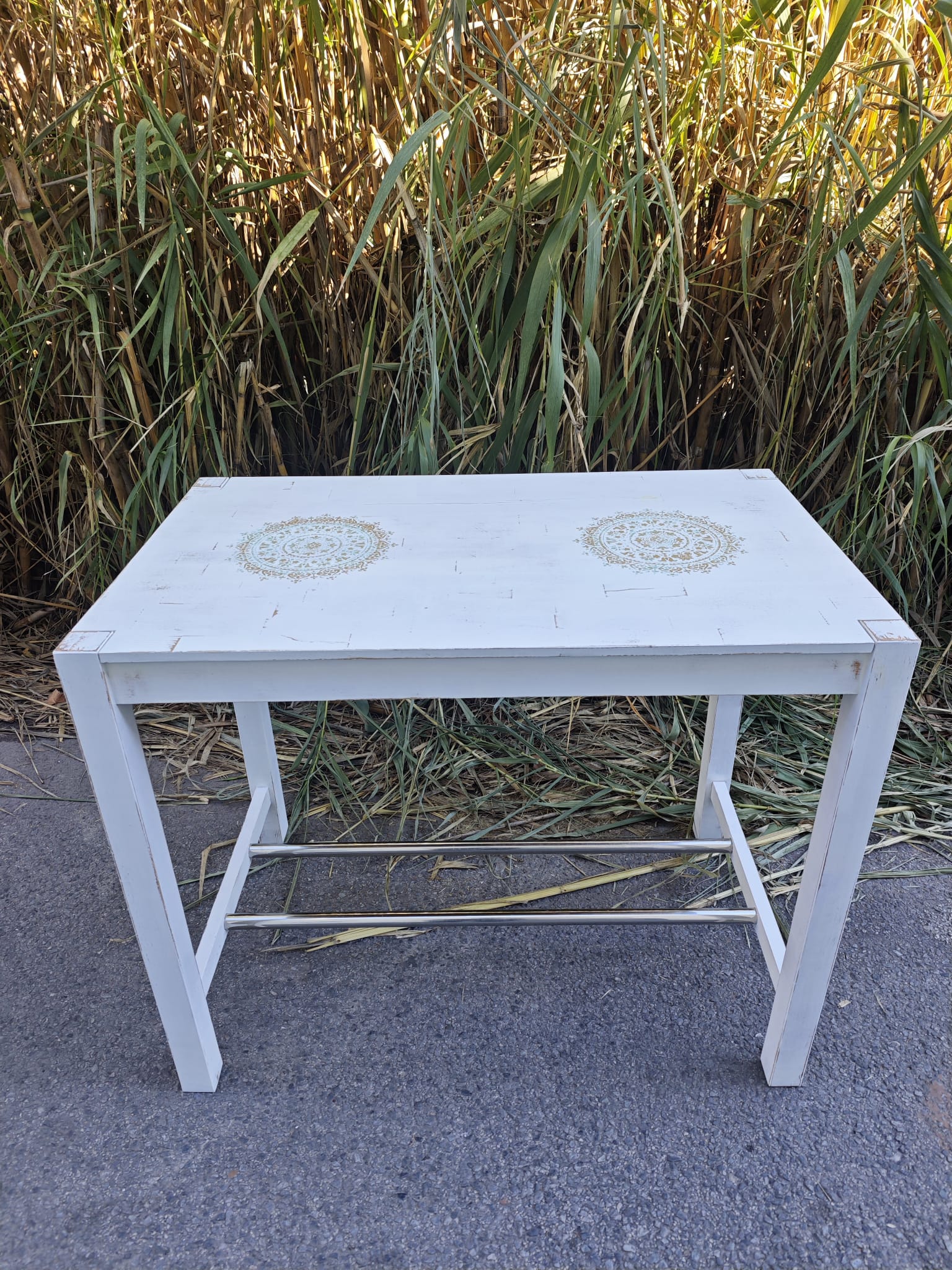 mesa alta rectangular blanca 2 mesa alta rectangular blanca – foto 2