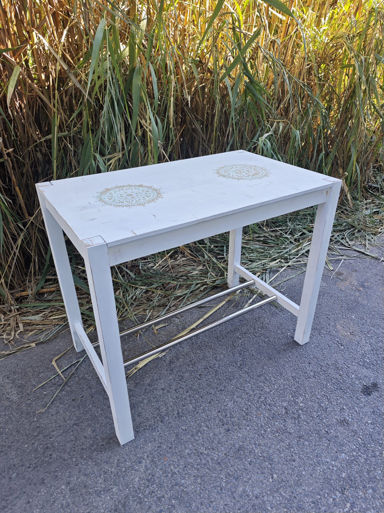 mesa alta rectangular blanca 3 mesa alta rectangular blanca – foto 3