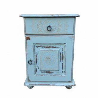 Mesita auxiliar Mandala azul