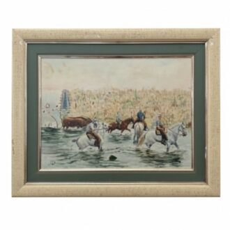 ÓLEO ECUESTRE TRADICIÓN POPULAR