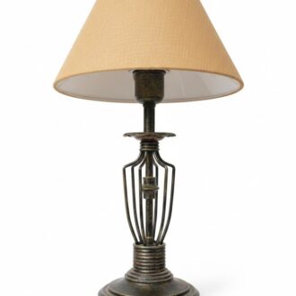 LAMPARA VINTAGE DE METAL Y YUTE