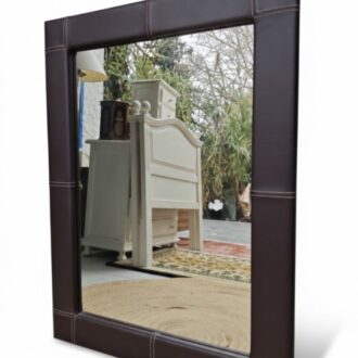 Espejo rectangular de polipiel