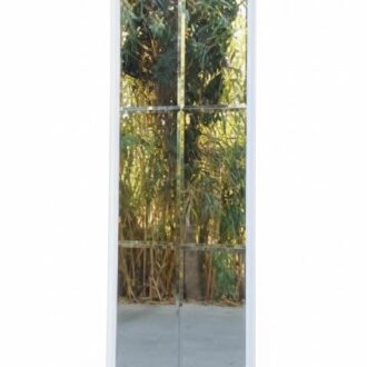 Espejo blanco biselado estilo shabby chic