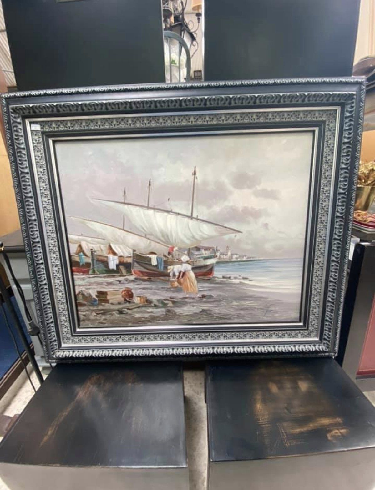 Óleo Marinero Juan Araez 1 Óleo marinero tallado