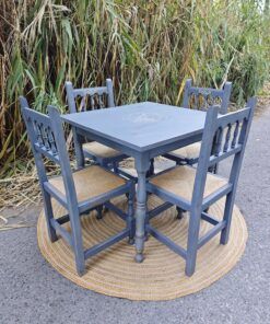 Pickled gray table and chairs 11 1000442057