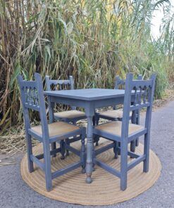 Pickled gray table and chairs 12 1000442058