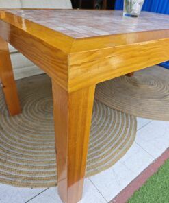 Mesa de madera con cerámica 6 1000442601