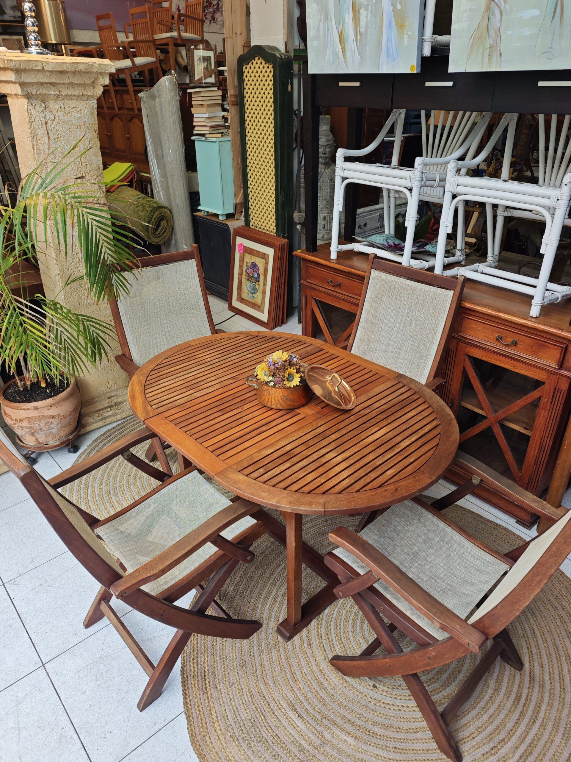 Mesa de jardín y sillas plegables 4 Mesa de jardín y sillas plegables - Imagen 4