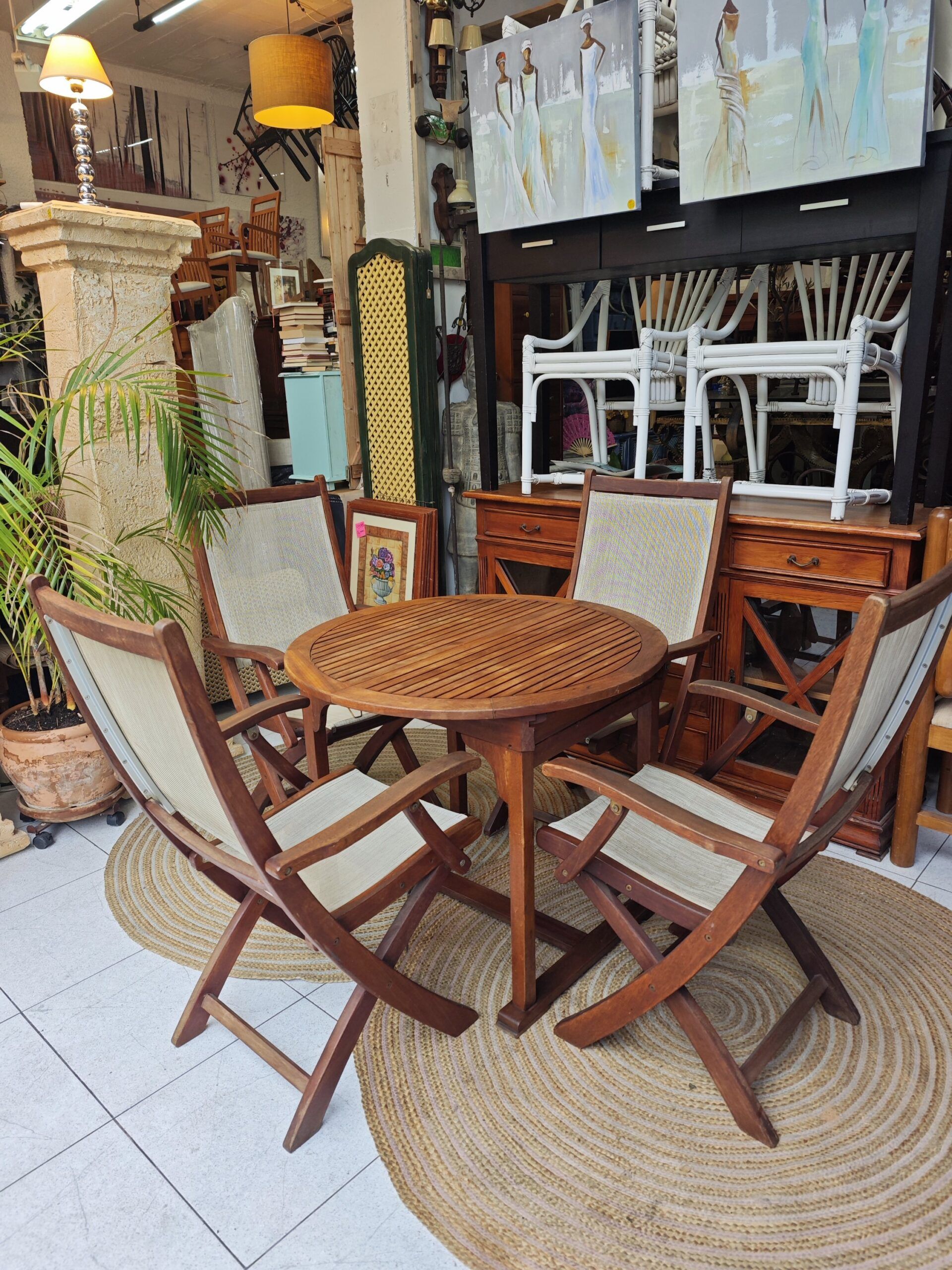 Mesa de jardín y sillas plegables 2 Mesa de jardín y sillas plegables - Imagen 2