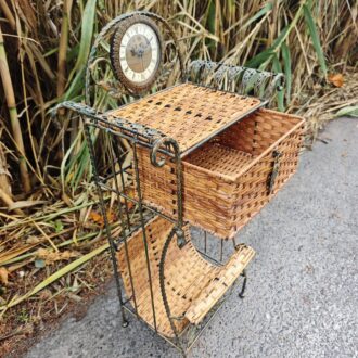 Mesita de forja y ratán natural, 8 1000446545 scaled