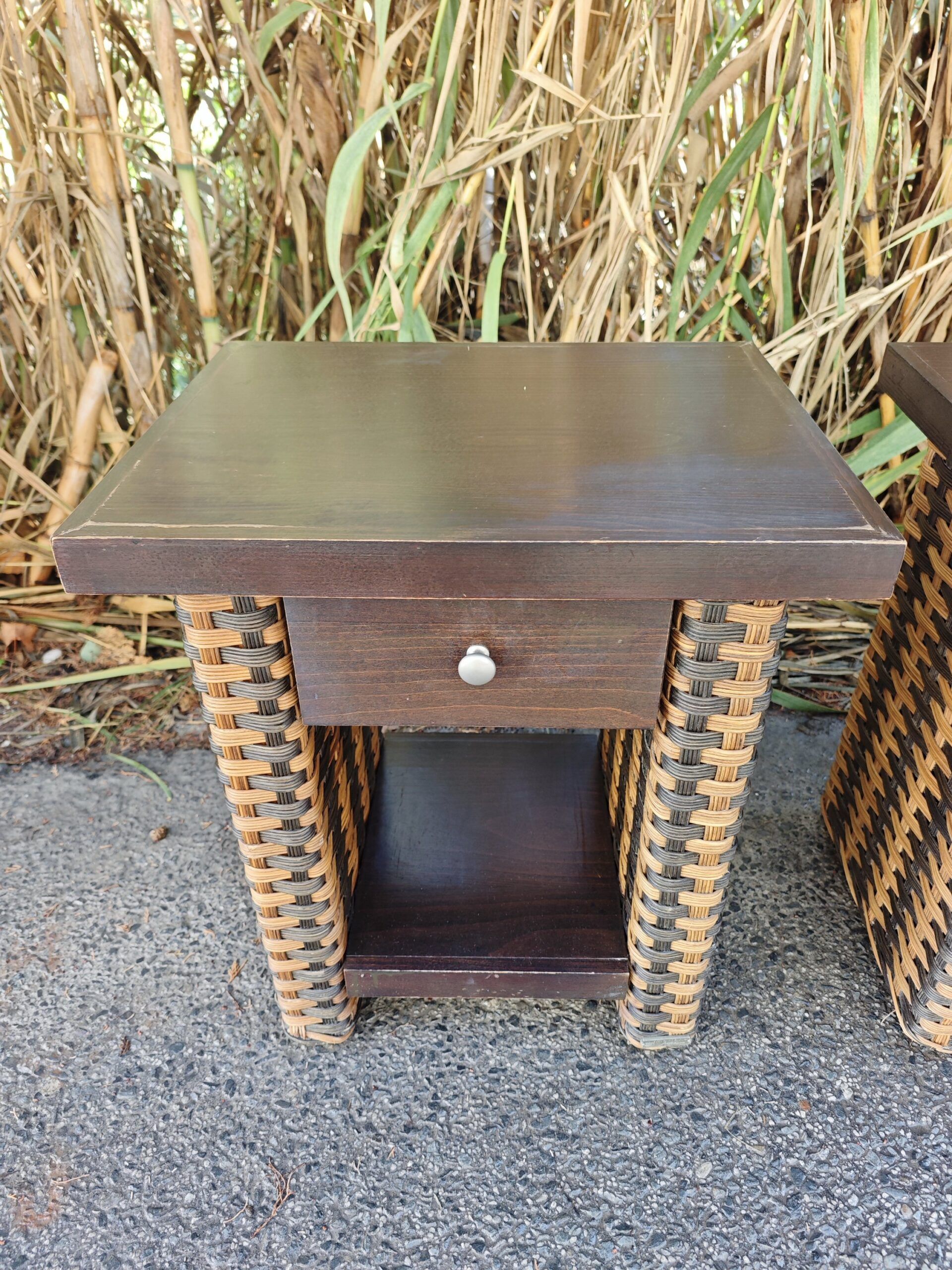 Mesitas de noche ratán 3 Mesitas de noche ratán - Imagen 3