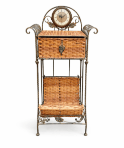 Novedades 5 Mesita de forja y ratán natural,