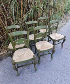 aged green reed chairs 9 1000447890