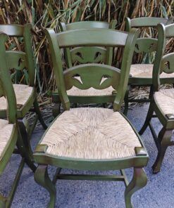 aged green reed chairs 7 1000447891