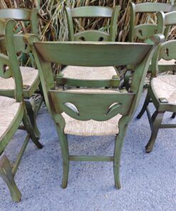aged green reed chairs 8 1000447892