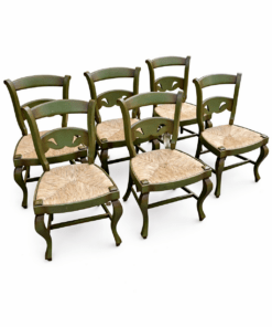 sillas de enea verde envejecido