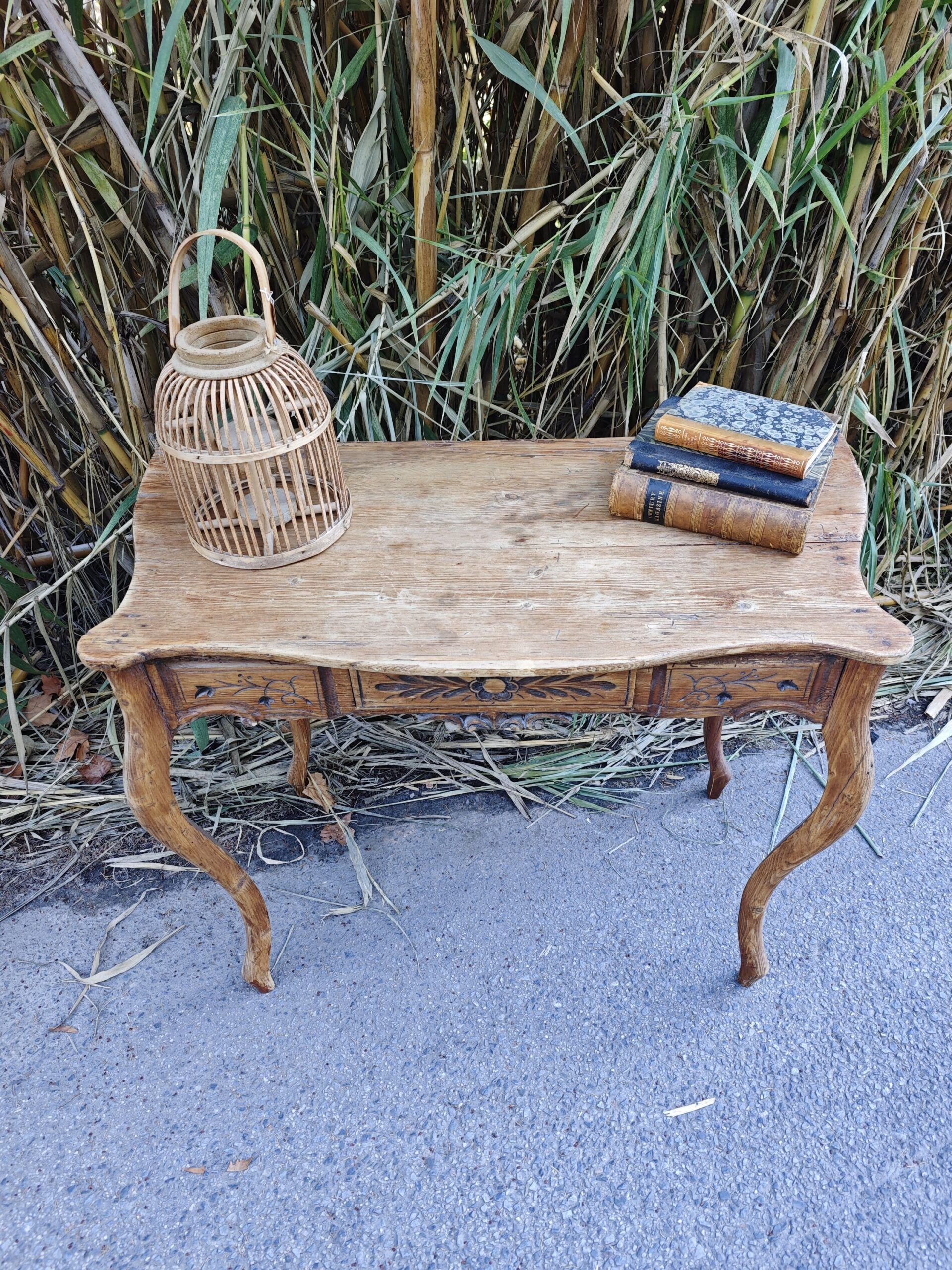 EAntique washed wood desk4Image Escritorio antiguo de madera lavada - Image 4