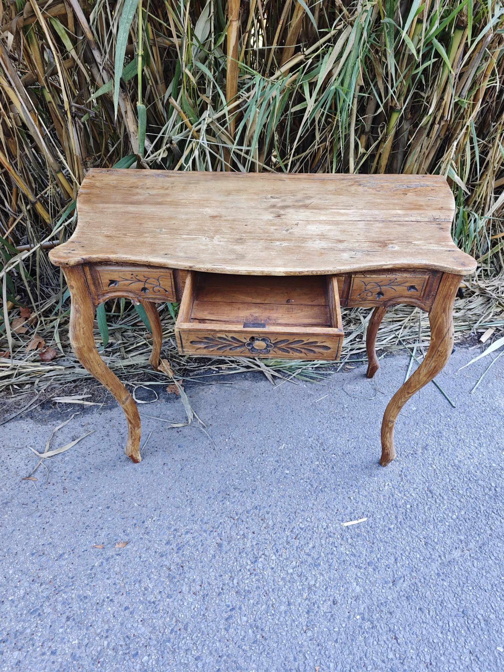 EAntique washed wood desk3Image Escritorio antiguo de madera lavada - Image 3